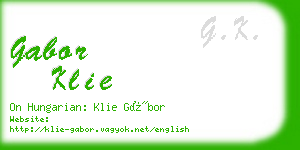 gabor klie business card